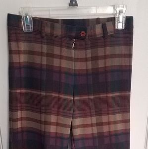 Vintage Slightly Flared, Plaid Pants